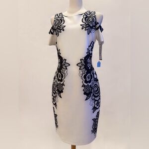 Joseph Ribkoff black and white Floral Dress